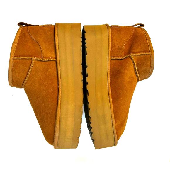 UGG Classic Ultra Mini Platform Chestnut Size 9 Boots 1135092 Booties Wool - Picture 6 of 10